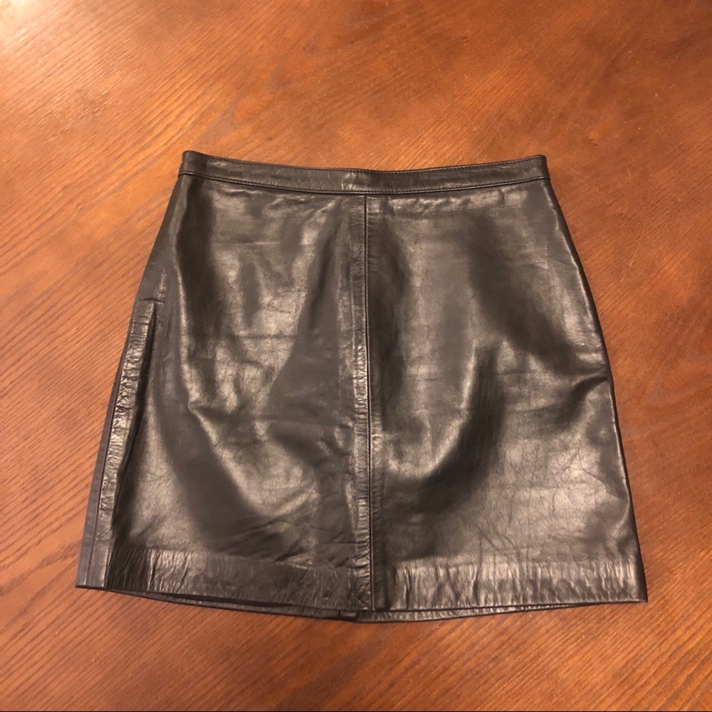 Authentic Leather DKNY mini skirt